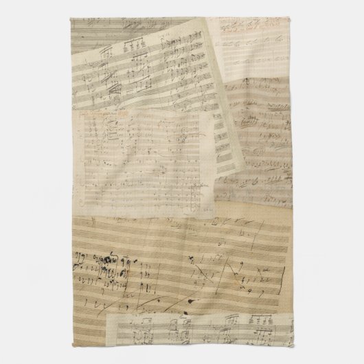 Beethoven-Manuskript-Gemisch Handtuch (Vertikal)