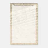 Beethoven Music Manuscript Medley Individuelle Nam Post-it Klebezettel (Vorderseite)