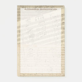 Beethoven Music Manuscript Medley Individuelle Nam Post-it Klebezettel