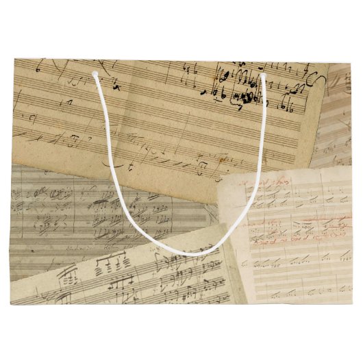 Beethoven-Musik-Manuskript-Gemisch Große Geschenktüte (Rückseite)