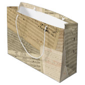 Beethoven-Musik-Manuskript-Gemisch Große Geschenktüte (Rückseite Schrägansicht)
