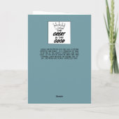 Beethoven Ode to Joy Birthday Folded Grußkarte Karte (Rückseite)