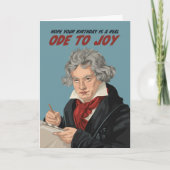 Beethoven Ode to Joy Birthday Folded Grußkarte Karte (Vorderseite)