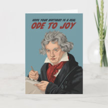 Beethoven Ode to Joy Birthday Folded Grußkarte