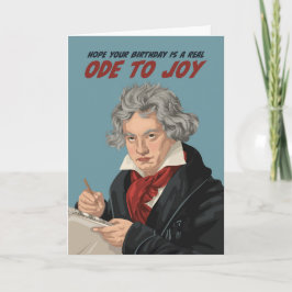Beethoven Ode to Joy Birthday Folded Grußkarte Karte