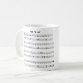 Beethoven-Ode zur Freude-Tasse Kaffeetasse (Vorderseite Links)