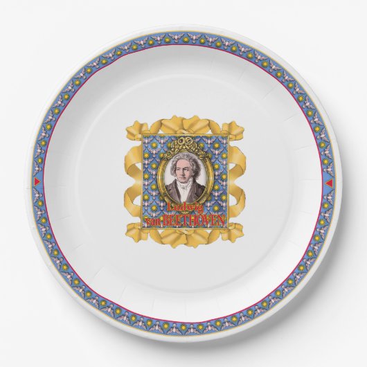Beethoven Paper Plate Pappteller (Vorderseite)