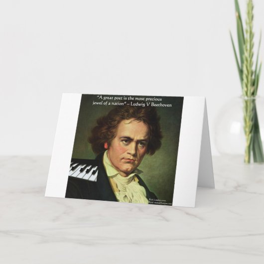 Beethoven Poet ist Gem Quote Grußkarte Karte (Vorderseite)