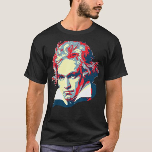 Beethoven Pop Art T-Shirt (Vorderseite)