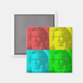 Beethoven-Portrait auf den Plätzen Magnet (Vorderseite/Rückseite)