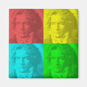 Beethoven-Portrait auf den Plätzen Magnet