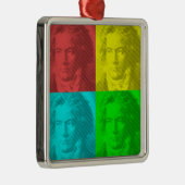 Beethoven-Portrait auf den Plätzen Ornament Aus Metall (Rechts)
