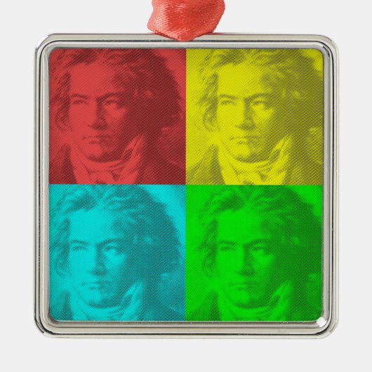Beethoven-Portrait auf den Plätzen Ornament Aus Metall (Vorne)