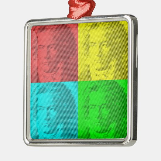 Beethoven-Portrait auf den Plätzen Ornament Aus Metall (Links)