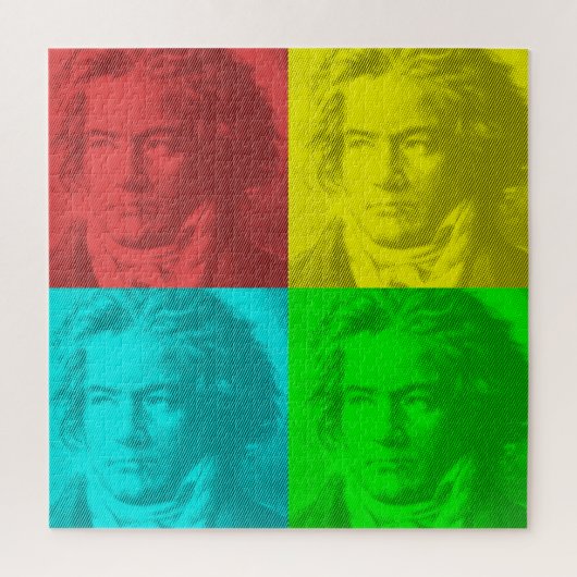 Beethoven-Portrait auf den Plätzen Puzzle (Vertikal)