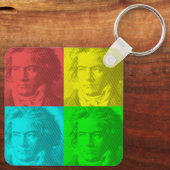 Beethoven-Portrait auf den Plätzen Schlüsselanhänger (Rückseite)