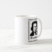 Beethoven-Portrait mit Klaviertastatur Kaffeetasse (VorderseiteRechts)
