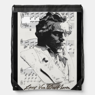 Beethoven Portrait mit Sonata Drawstring Bag Sportbeutel