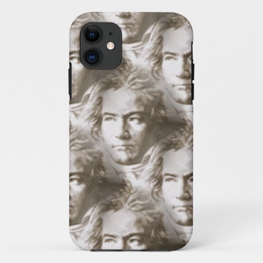 Beethoven Portrait Pattern Case-Mate iPhone Hülle (Rückseite)