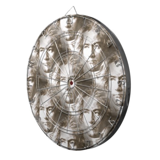 Beethoven Portrait Pattern Dartscheibe (Vorderseite rechts)