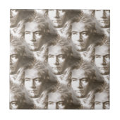 Beethoven Portrait Pattern Fliese (Vorderseite)
