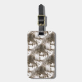 Beethoven Portrait Pattern Gepäckanhänger (Vorderseite vertikal)