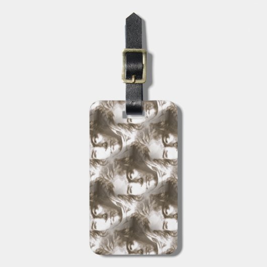 Beethoven Portrait Pattern Gepäckanhänger (Vorderseite vertikal)