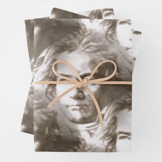 Beethoven Portrait Pattern Geschenkpapier Set (Beispiel)