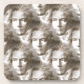 Beethoven Portrait Pattern Getränkeuntersetzer (Vorderseite)