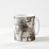 Beethoven Portrait Pattern Kaffeetasse (VorderseiteRechts)