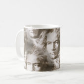 Beethoven Portrait Pattern Kaffeetasse (Vorderseite Links)