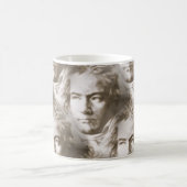 Beethoven Portrait Pattern Kaffeetasse (Mittel)