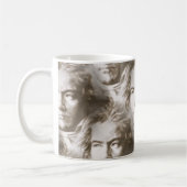 Beethoven Portrait Pattern Kaffeetasse (Links)