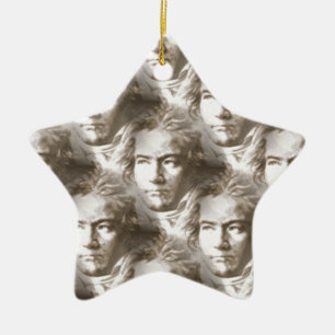 Beethoven Portrait Pattern Keramik Ornament
