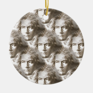 Beethoven Portrait Pattern Keramik Ornament