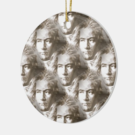 Beethoven Portrait Pattern Keramik Ornament (Links)