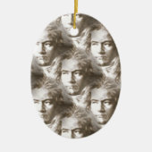 Beethoven Portrait Pattern Keramikornament (Vorne)