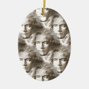 Beethoven Portrait Pattern Keramikornament