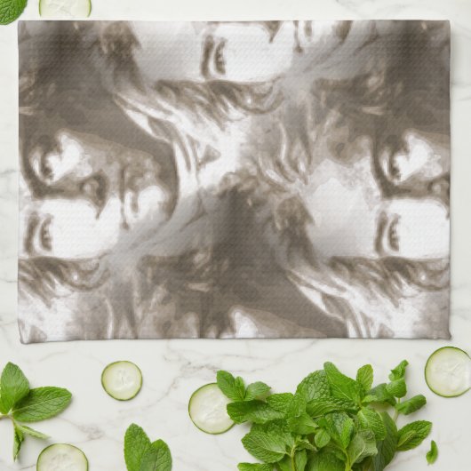 Beethoven Portrait Pattern Küchentuch (Gefaltet)