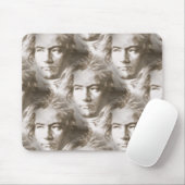 Beethoven Portrait Pattern Mousepad (Mit Mouse)