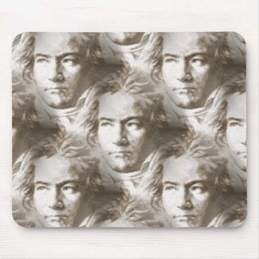Beethoven Portrait Pattern Mousepad (Vorne)