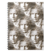 Beethoven Portrait Pattern Notizblock (Vorderseite)