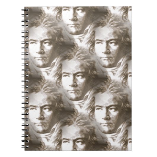 Beethoven Portrait Pattern Notizblock (Vorderseite)