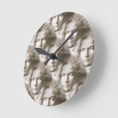 Beethoven Portrait Pattern Runde Wanduhr (Winkel)