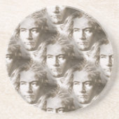 Beethoven Portrait Pattern Sandstein Untersetzer (Vorne)