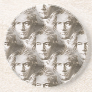 Beethoven Portrait Pattern Sandstein Untersetzer