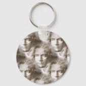 Beethoven Portrait Pattern Schlüsselanhänger (Vorderseite)