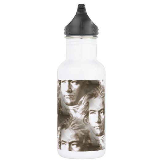 Beethoven Portrait Pattern Trinkflasche (Rechts)