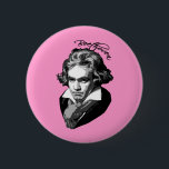 Beethoven-Porträt auf T-Shirts, Tassen, Geschenke Button<br><div class="desc">Ludwig von Beethoven (1770-1827),  einer der beststen Komponisten aller Zeit!  Seine Meisterwerke umfassen neun Symphonien,  eine Oper (Fidelio) und enumerable Sonate,  Kammermusik und mehr.  Dieses Bild ist eins von den berühmtesten und stellt ihn im mittleren Leben dar,  mit seinem wilden Haar.  Verfügbar in den Erwachsen- und Kindergrößen an greenbaby!</div>
