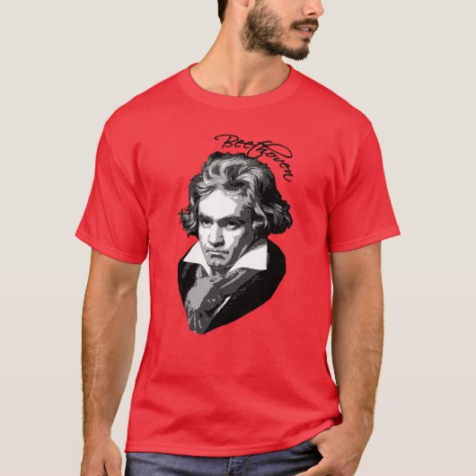 Beethoven-Porträt auf T-Shirts, Tassen, Geschenke T-Shirt (Vorderseite)